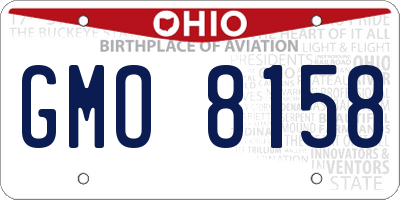 OH license plate GMO8158