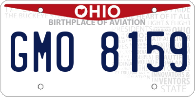 OH license plate GMO8159