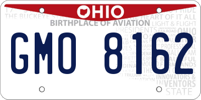 OH license plate GMO8162
