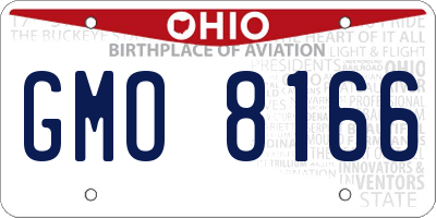OH license plate GMO8166