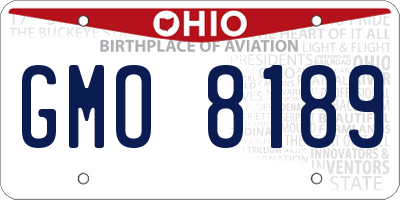 OH license plate GMO8189