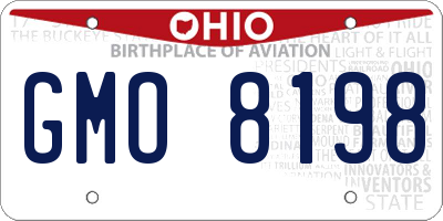 OH license plate GMO8198