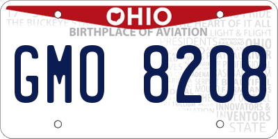 OH license plate GMO8208