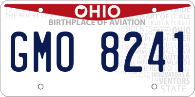 OH license plate GMO8241