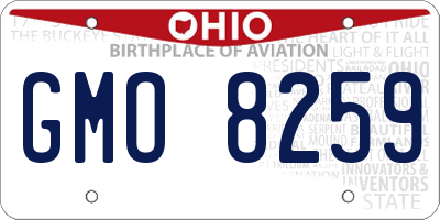 OH license plate GMO8259