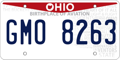 OH license plate GMO8263
