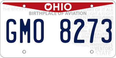 OH license plate GMO8273