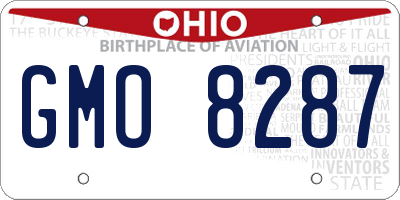 OH license plate GMO8287