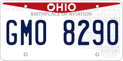 OH license plate GMO8290