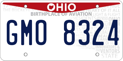OH license plate GMO8324