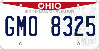 OH license plate GMO8325