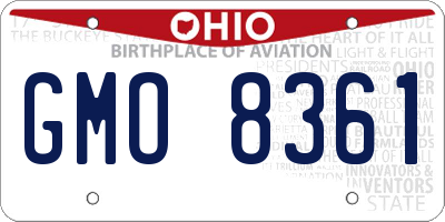 OH license plate GMO8361