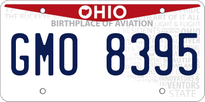 OH license plate GMO8395