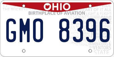 OH license plate GMO8396