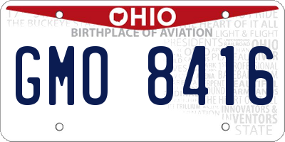 OH license plate GMO8416