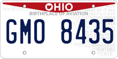 OH license plate GMO8435