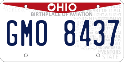 OH license plate GMO8437
