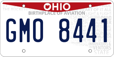 OH license plate GMO8441