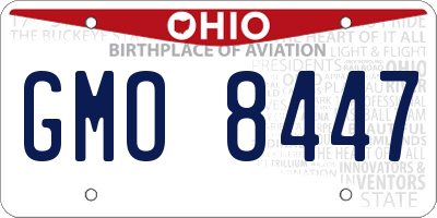 OH license plate GMO8447