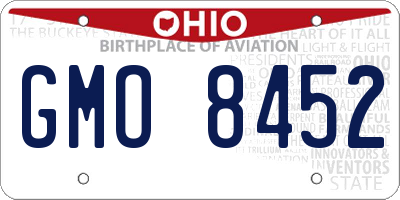 OH license plate GMO8452