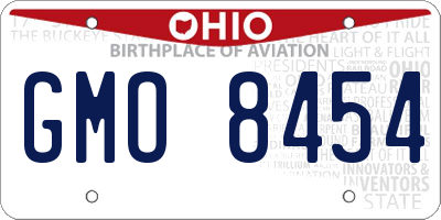 OH license plate GMO8454