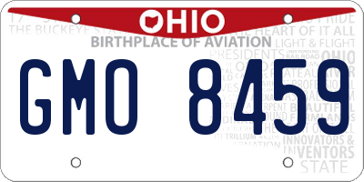OH license plate GMO8459