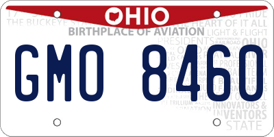OH license plate GMO8460