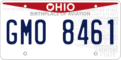 OH license plate GMO8461