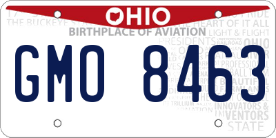 OH license plate GMO8463