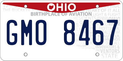 OH license plate GMO8467