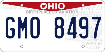 OH license plate GMO8497