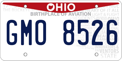 OH license plate GMO8526