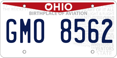 OH license plate GMO8562