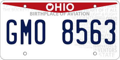 OH license plate GMO8563