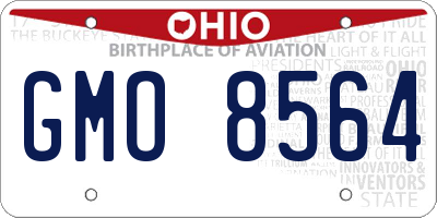 OH license plate GMO8564