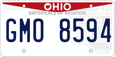 OH license plate GMO8594
