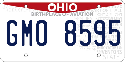 OH license plate GMO8595
