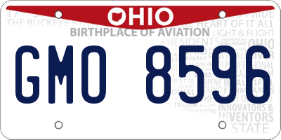 OH license plate GMO8596