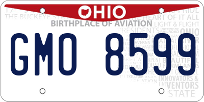 OH license plate GMO8599