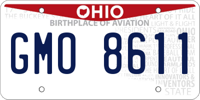 OH license plate GMO8611