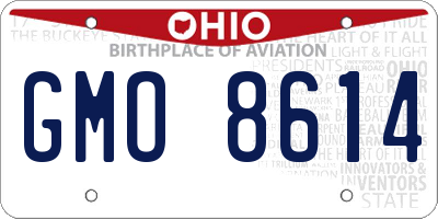 OH license plate GMO8614
