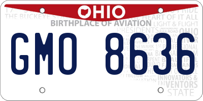 OH license plate GMO8636
