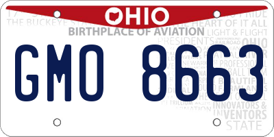 OH license plate GMO8663