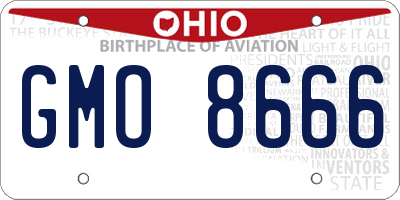 OH license plate GMO8666