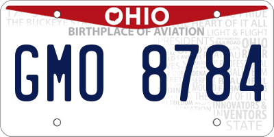OH license plate GMO8784