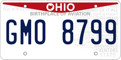 OH license plate GMO8799