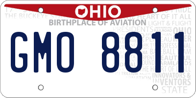 OH license plate GMO8811