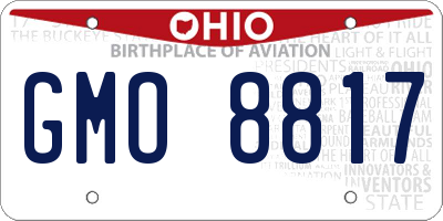 OH license plate GMO8817