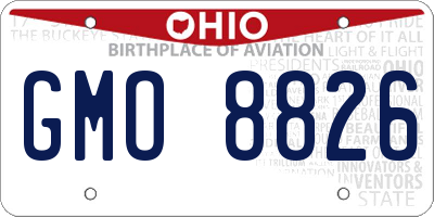 OH license plate GMO8826