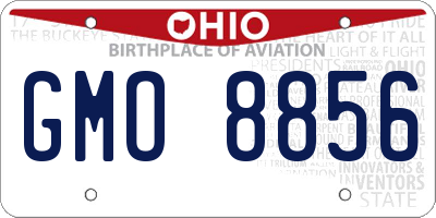 OH license plate GMO8856